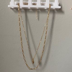 Two attached Gold necklaces